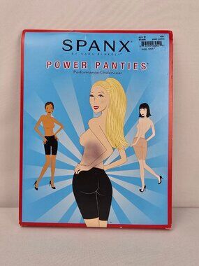 SPANX Power Panties Performance Shaping Underwear Black Size D Style 408 NWT